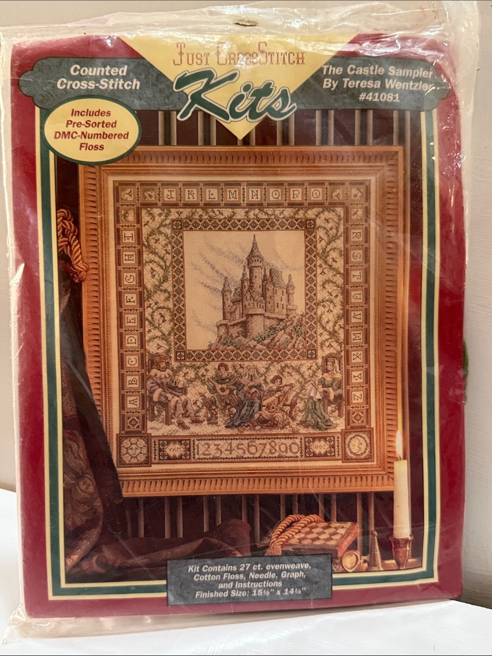 The Castle Sampler Cross-Stitch Kit - Vintage 1993 Sealed New